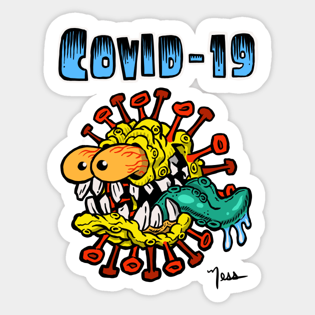 Covid - 19 Sticker by NESSHEAD